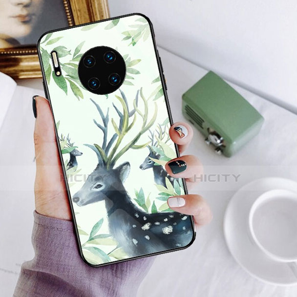 Funda Bumper Silicona Gel Espejo Patron de Moda Carcasa S02 para Huawei Mate 30