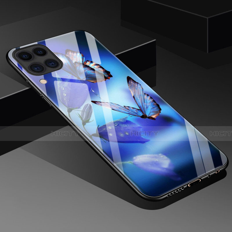 Funda Bumper Silicona Gel Espejo Patron de Moda Carcasa S02 para Huawei Nova 7i Azul