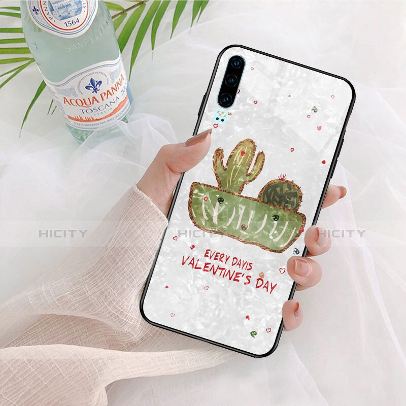 Funda Bumper Silicona Gel Espejo Patron de Moda Carcasa S04 para Huawei P30