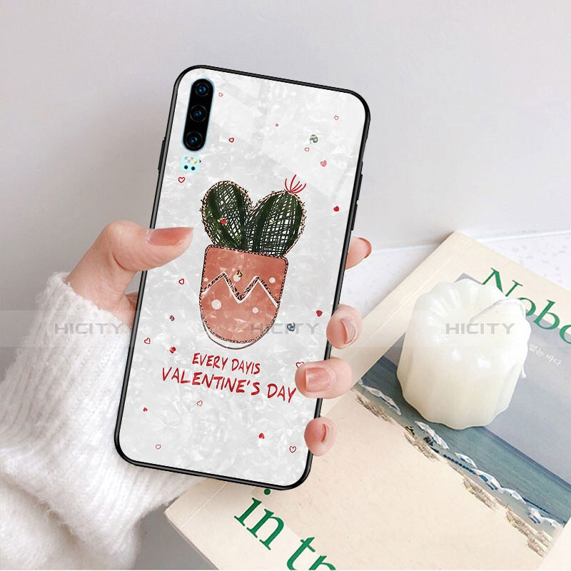 Funda Bumper Silicona Gel Espejo Patron de Moda Carcasa S04 para Huawei P30