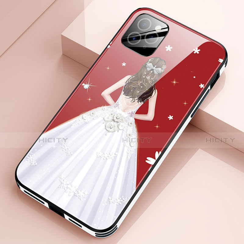 Funda Bumper Silicona Gel Espejo Vestido de Novia Carcasa para Apple iPhone 12 Pro