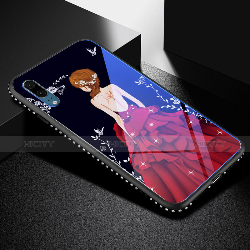 Funda Bumper Silicona Gel Espejo Vestido de Novia Carcasa para Huawei P20