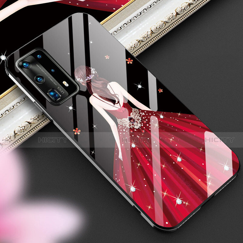 Funda Bumper Silicona Gel Espejo Vestido de Novia Carcasa para Huawei P40 Pro+ Plus