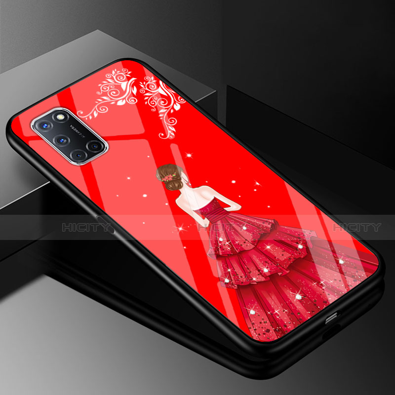 Funda Bumper Silicona Gel Espejo Vestido de Novia Carcasa para Oppo A92