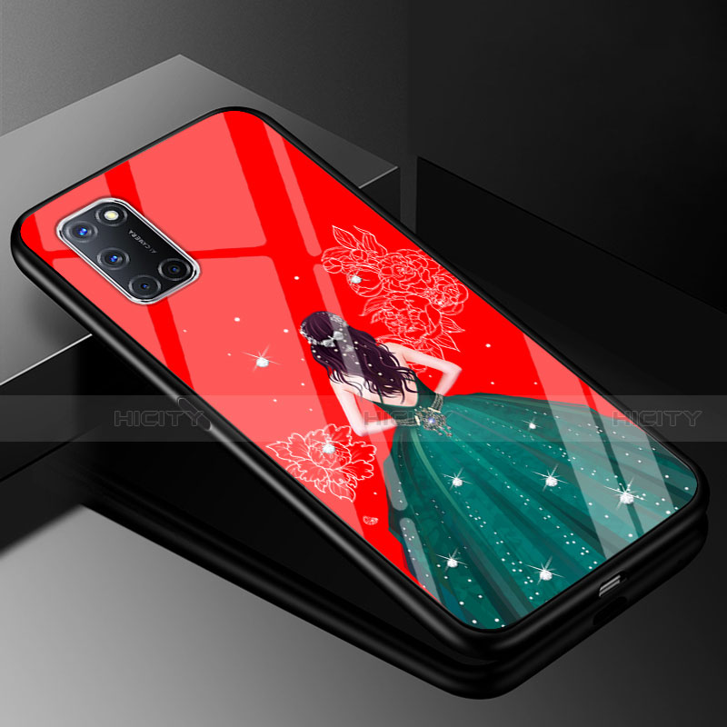 Funda Bumper Silicona Gel Espejo Vestido de Novia Carcasa para Oppo A92