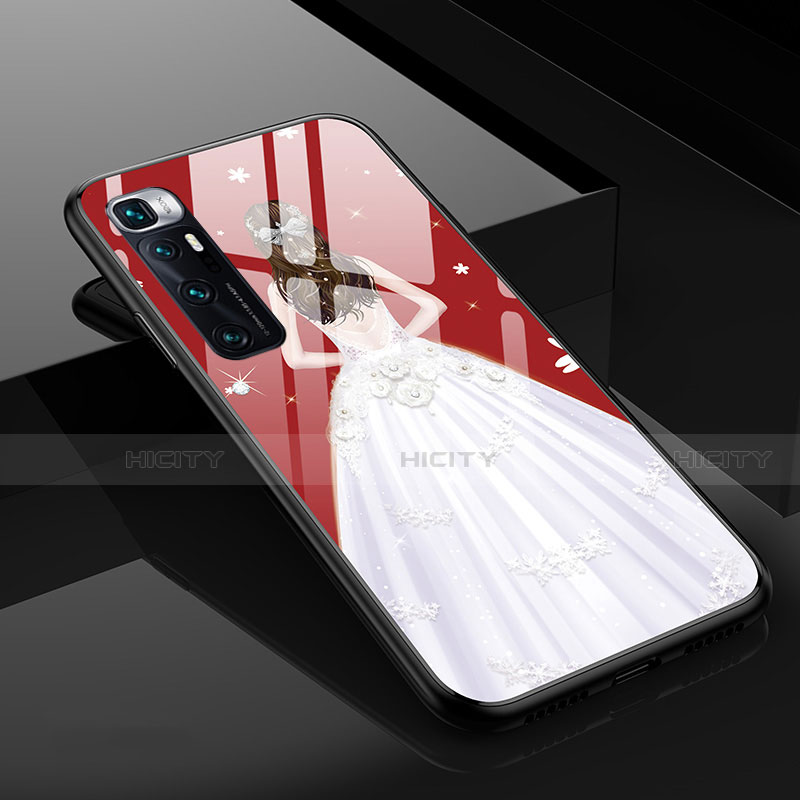 Funda Bumper Silicona Gel Espejo Vestido de Novia Carcasa para Xiaomi Mi 10 Ultra Blanco