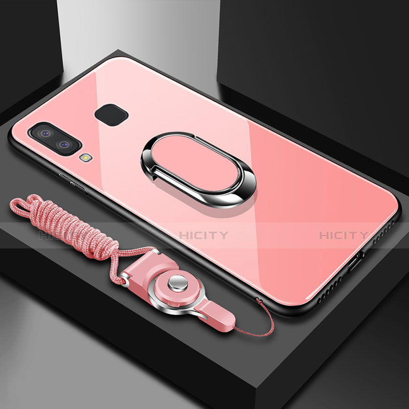 Funda Bumper Silicona Transparente Espejo 360 Grados con Magnetico Anillo de dedo Soporte para Samsung Galaxy A6s