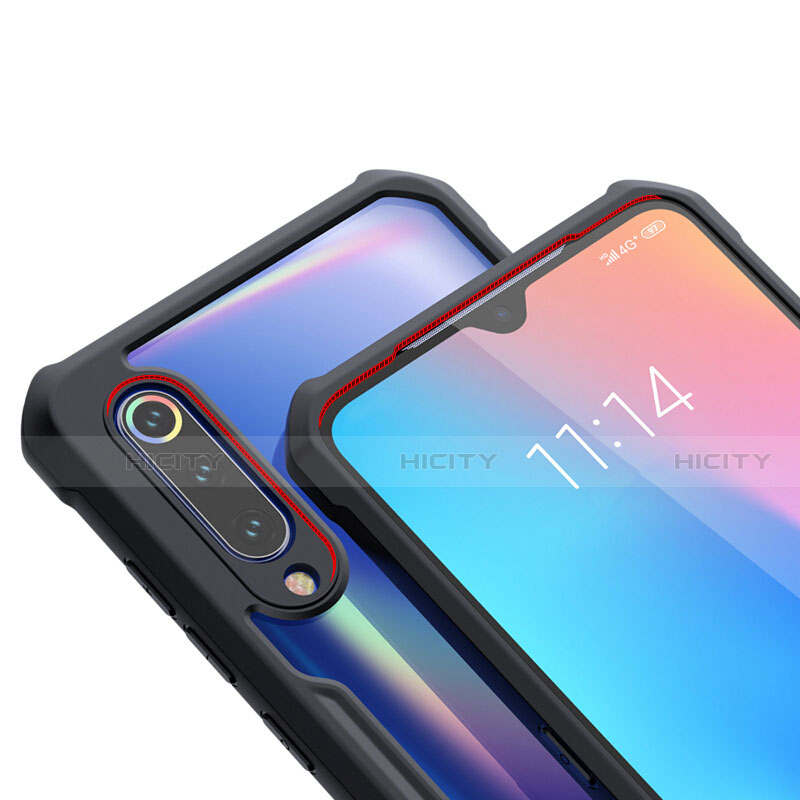 Funda Bumper Silicona Transparente Espejo 360 Grados con Magnetico Anillo de dedo Soporte para Xiaomi Mi 9 Pro