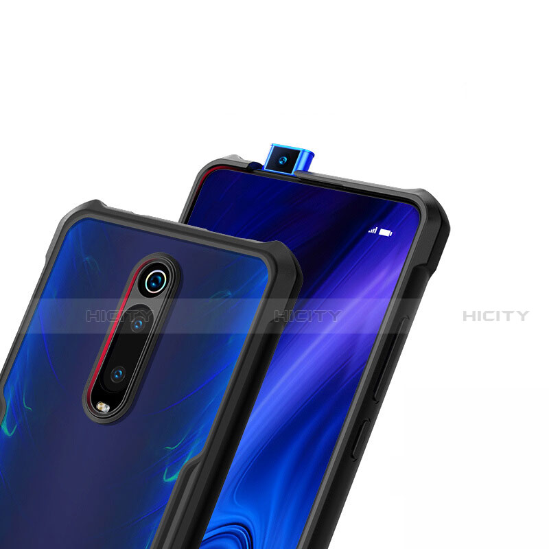 Funda Bumper Silicona Transparente Espejo 360 Grados con Magnetico Anillo de dedo Soporte T01 para Xiaomi Mi 9T