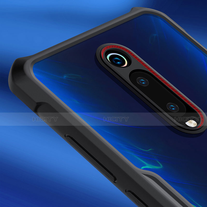 Funda Bumper Silicona Transparente Espejo 360 Grados con Magnetico Anillo de dedo Soporte T01 para Xiaomi Mi 9T