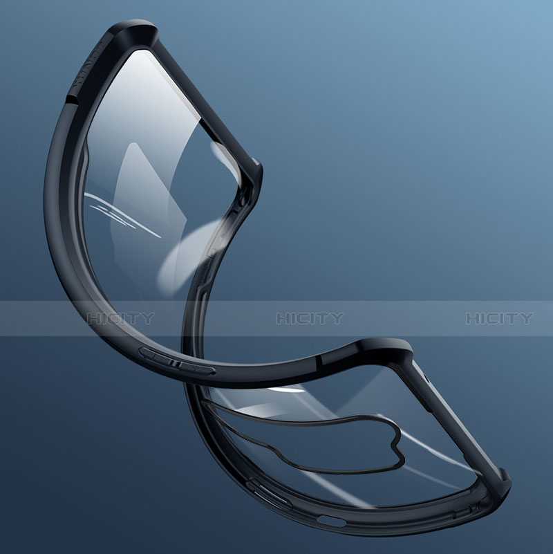 Funda Bumper Silicona Transparente Espejo 360 Grados para OnePlus 8 Pro Negro