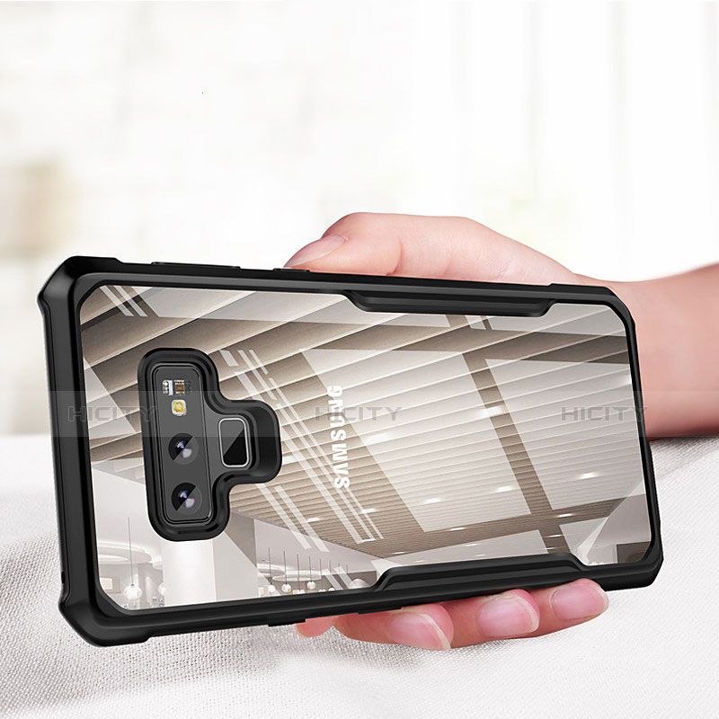 Funda Bumper Silicona Transparente Espejo 360 Grados para Samsung Galaxy Note 9 Negro