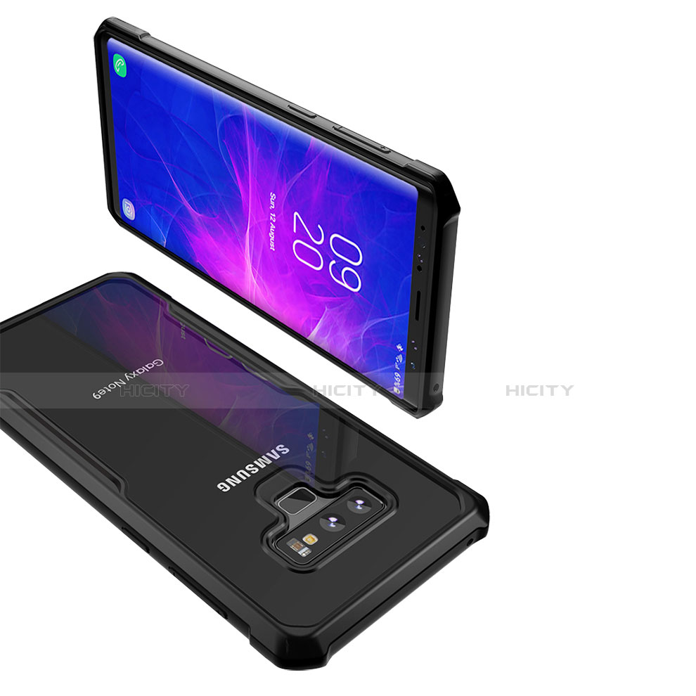 Funda Bumper Silicona Transparente Espejo 360 Grados para Samsung Galaxy Note 9 Negro