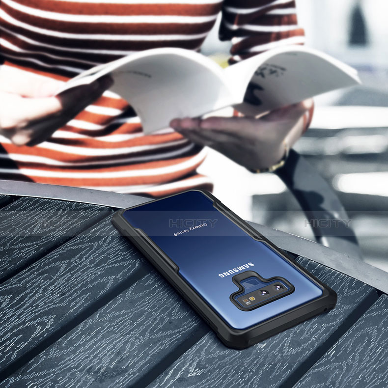 Funda Bumper Silicona Transparente Espejo 360 Grados para Samsung Galaxy Note 9 Negro
