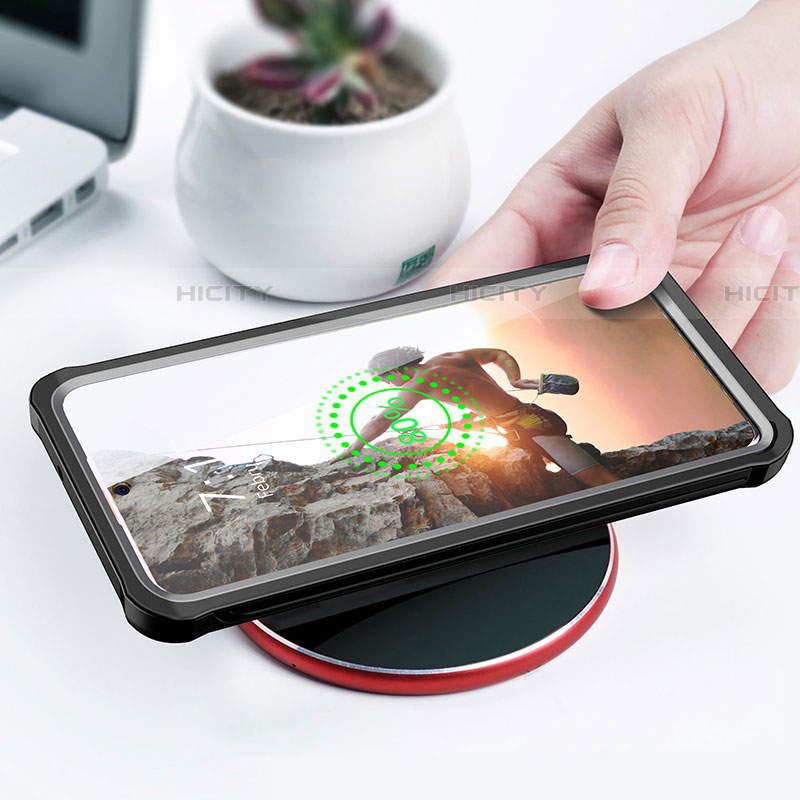 Funda Bumper Silicona Transparente Espejo 360 Grados para Samsung Galaxy S20 5G Negro