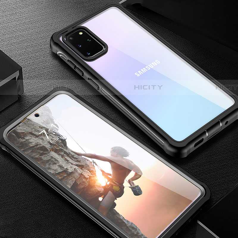 Funda Bumper Silicona Transparente Espejo 360 Grados para Samsung Galaxy S20 Plus Negro