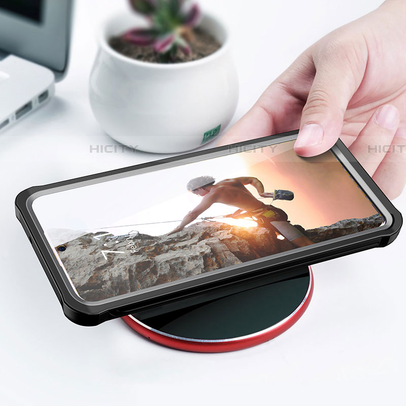Funda Bumper Silicona Transparente Espejo 360 Grados para Samsung Galaxy S20 Plus Negro