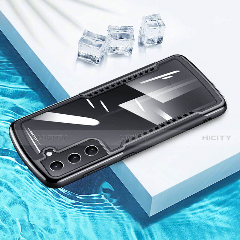 Funda Bumper Silicona Transparente Espejo 360 Grados para Samsung Galaxy S21 Plus 5G