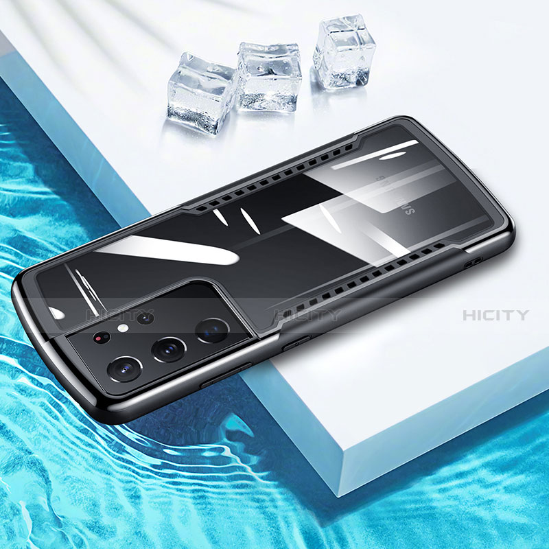 Funda Bumper Silicona Transparente Espejo 360 Grados para Samsung Galaxy S21 Ultra 5G