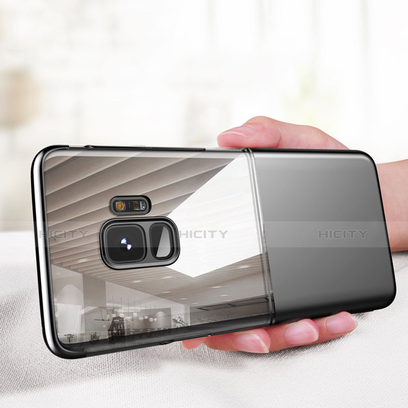 Funda Bumper Silicona Transparente Espejo 360 Grados para Samsung Galaxy S9 Negro