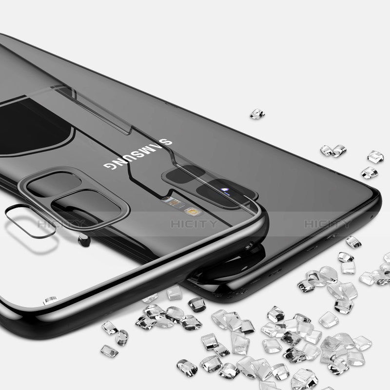 Funda Bumper Silicona Transparente Espejo 360 Grados para Samsung Galaxy S9 Negro