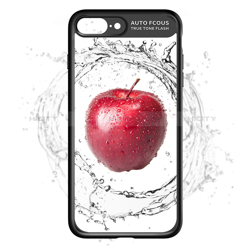 Funda Bumper Silicona Transparente Espejo 360 Grados T02 para Apple iPhone 8 Plus Negro