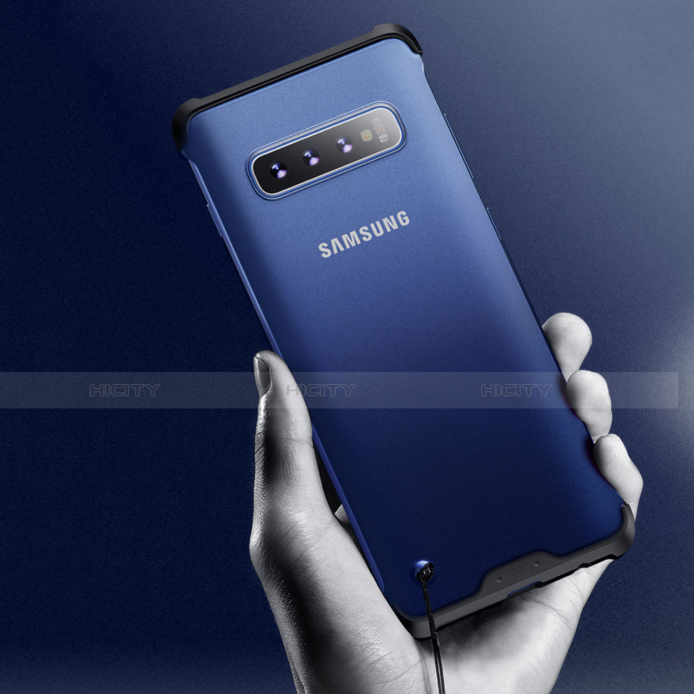 Funda Bumper Silicona Transparente Espejo para Samsung Galaxy S10 5G Azul
