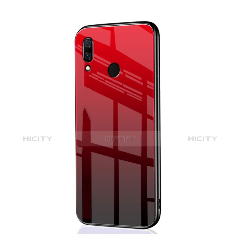 Funda Bumper Silicona Transparente Espejo para Xiaomi Mi Play 4G Rojo