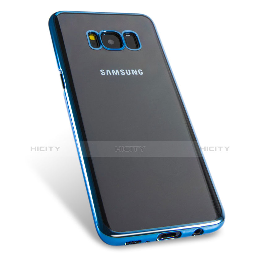 Funda Bumper Silicona Transparente Gel para Samsung Galaxy S8 Azul