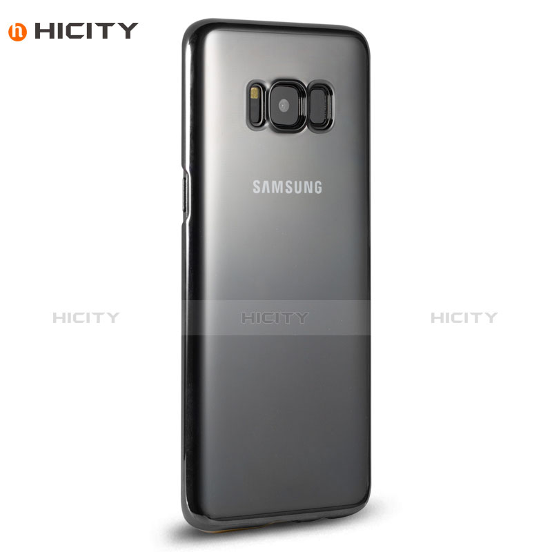 Funda Bumper Silicona Transparente Gel para Samsung Galaxy S8 Negro