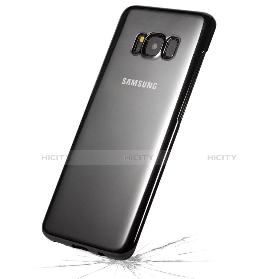 Funda Bumper Silicona Transparente Gel para Samsung Galaxy S8 Negro