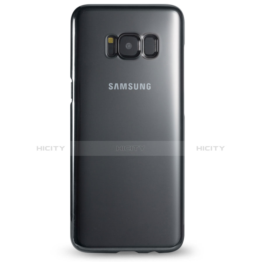 Funda Bumper Silicona Transparente Gel para Samsung Galaxy S8 Negro