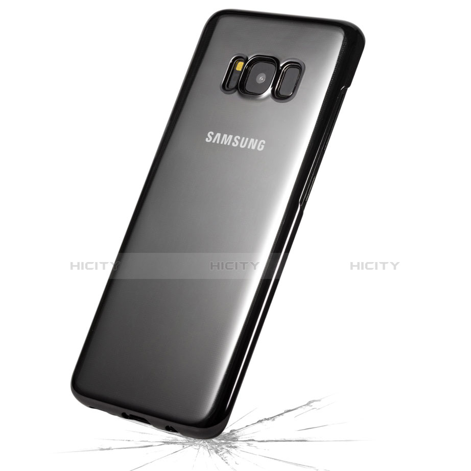 Funda Bumper Silicona Transparente Gel para Samsung Galaxy S8 Plus Negro