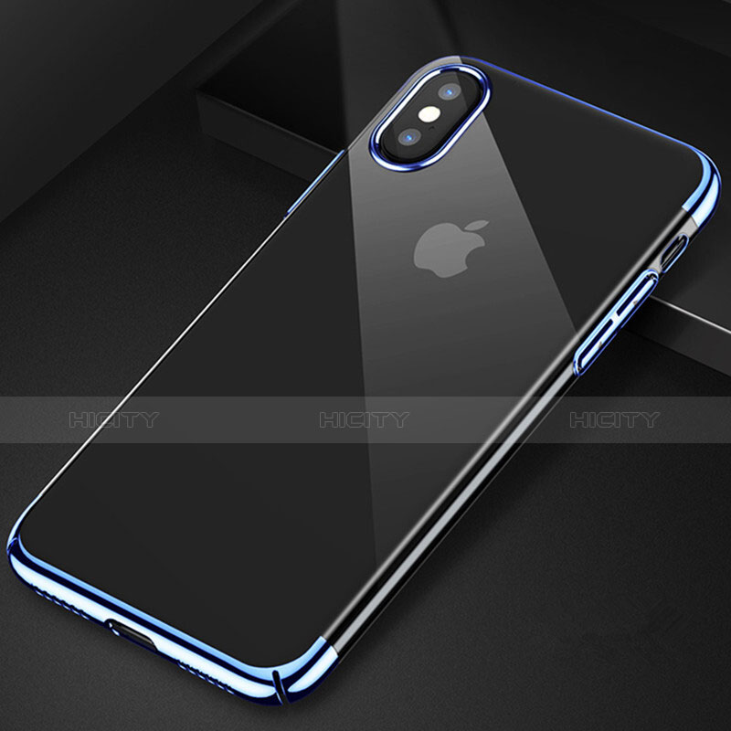 Funda Bumper Silicona Transparente Mate para Apple iPhone Xs Max Azul