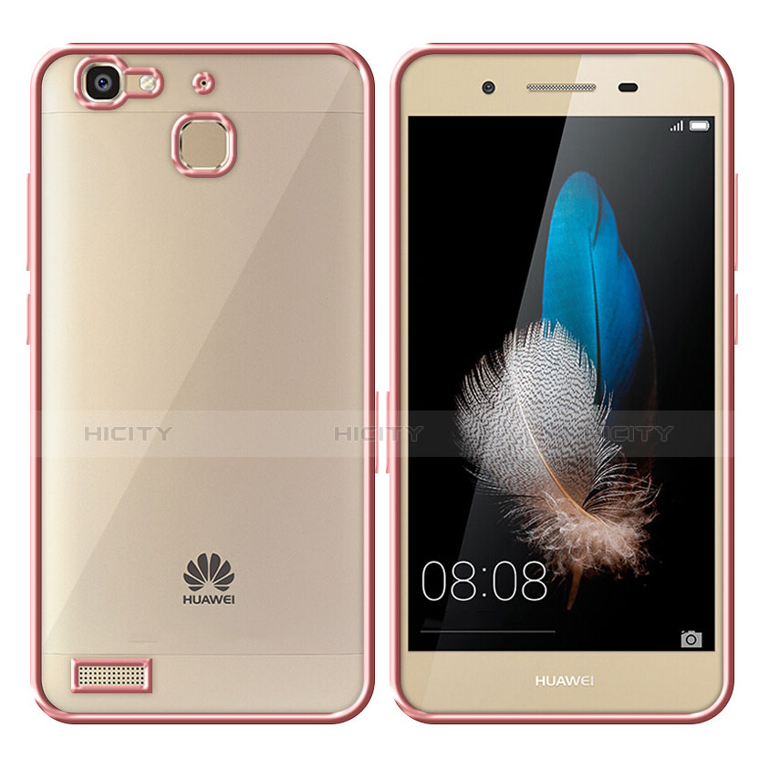 Funda Bumper Silicona Transparente Mate para Huawei G8 Mini Oro Rosa