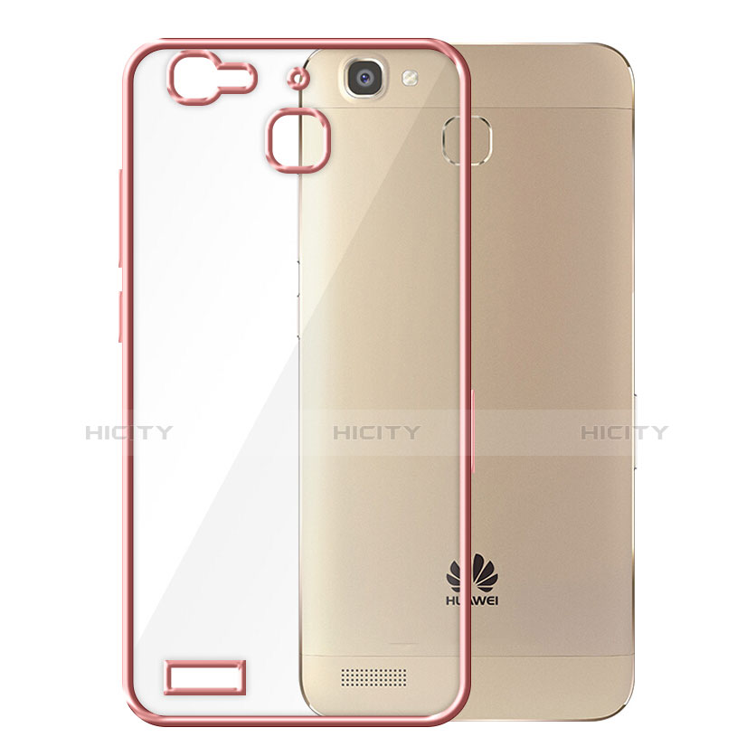 Funda Bumper Silicona Transparente Mate para Huawei G8 Mini Oro Rosa