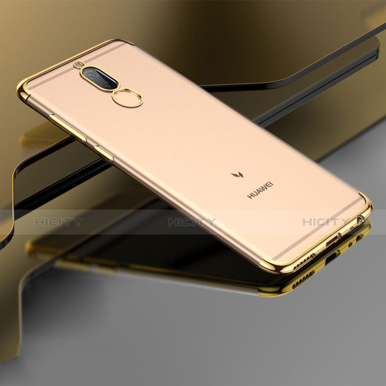 Funda Bumper Silicona Transparente Mate para Huawei Mate 10 Lite Oro