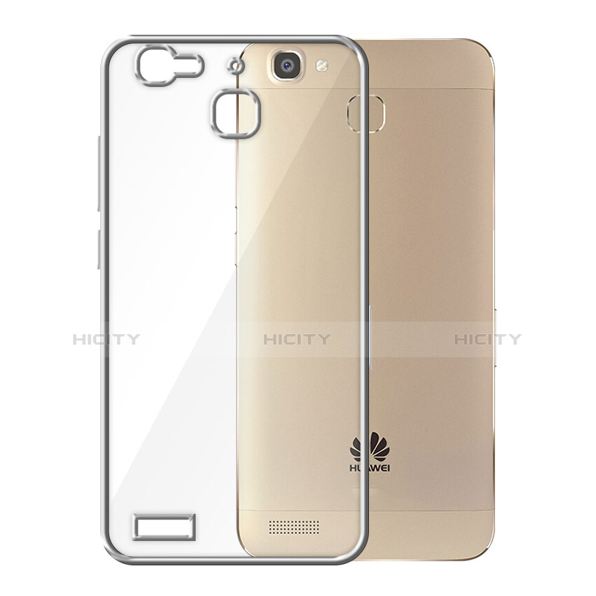 Funda Bumper Silicona Transparente Mate para Huawei P8 Lite Smart Plata