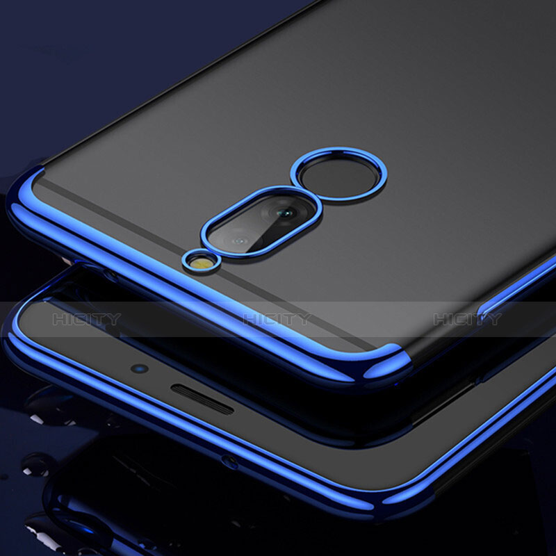 Funda Bumper Silicona Transparente Mate para Huawei Rhone Azul