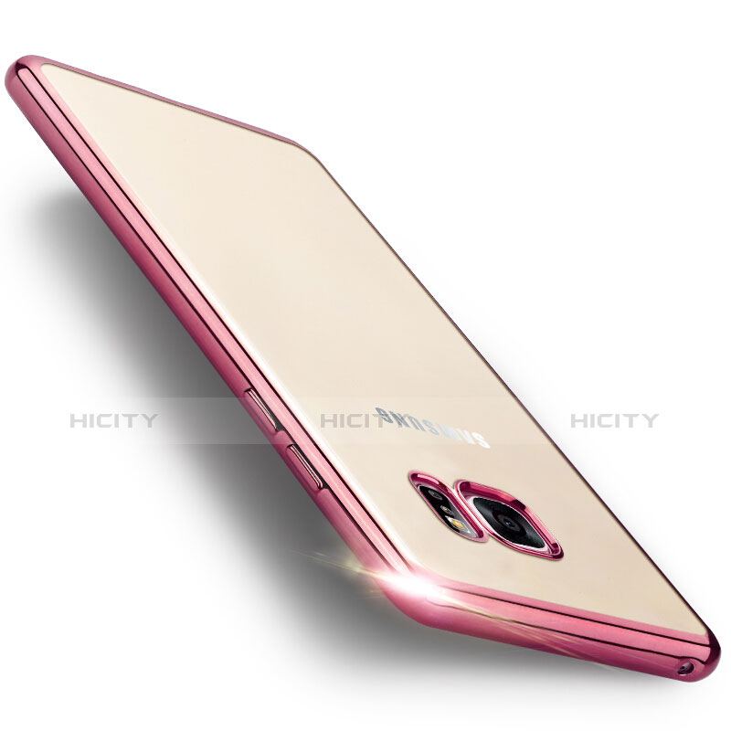 Funda Bumper Silicona Transparente Mate para Samsung Galaxy Note 7 Rosa