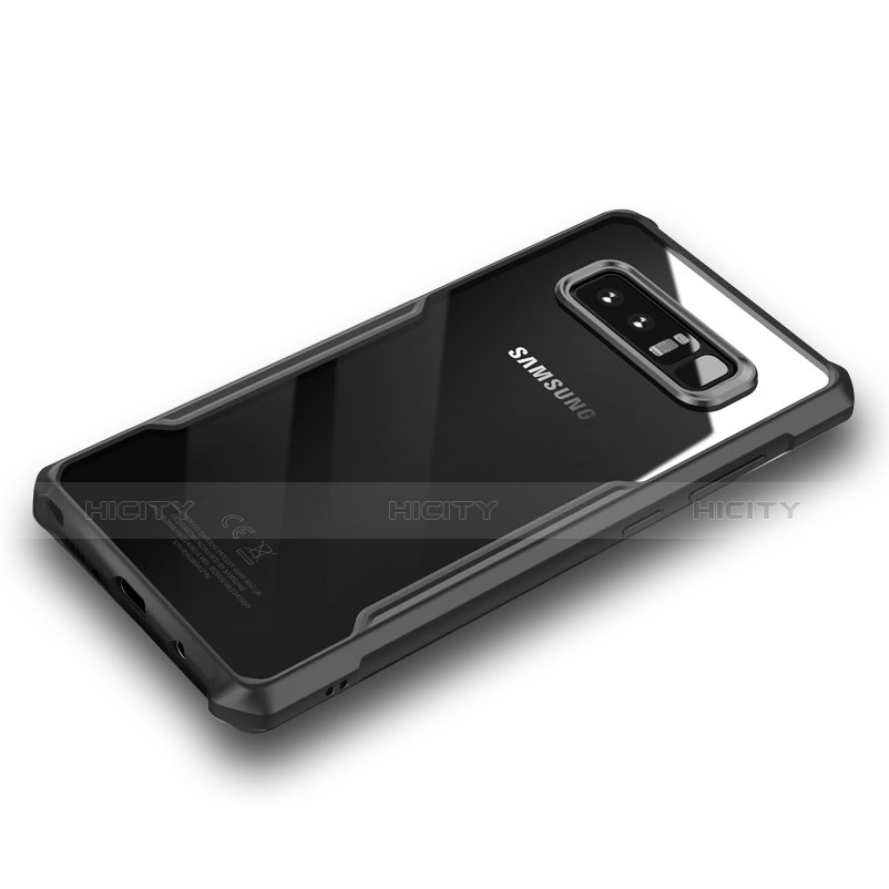 Funda Bumper Silicona Transparente Mate para Samsung Galaxy Note 8 Duos N950F Negro
