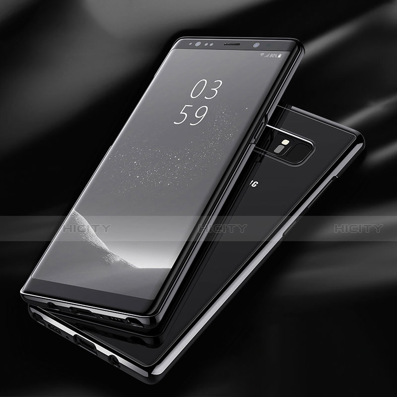 Funda Bumper Silicona Transparente Mate para Samsung Galaxy Note 8 Negro