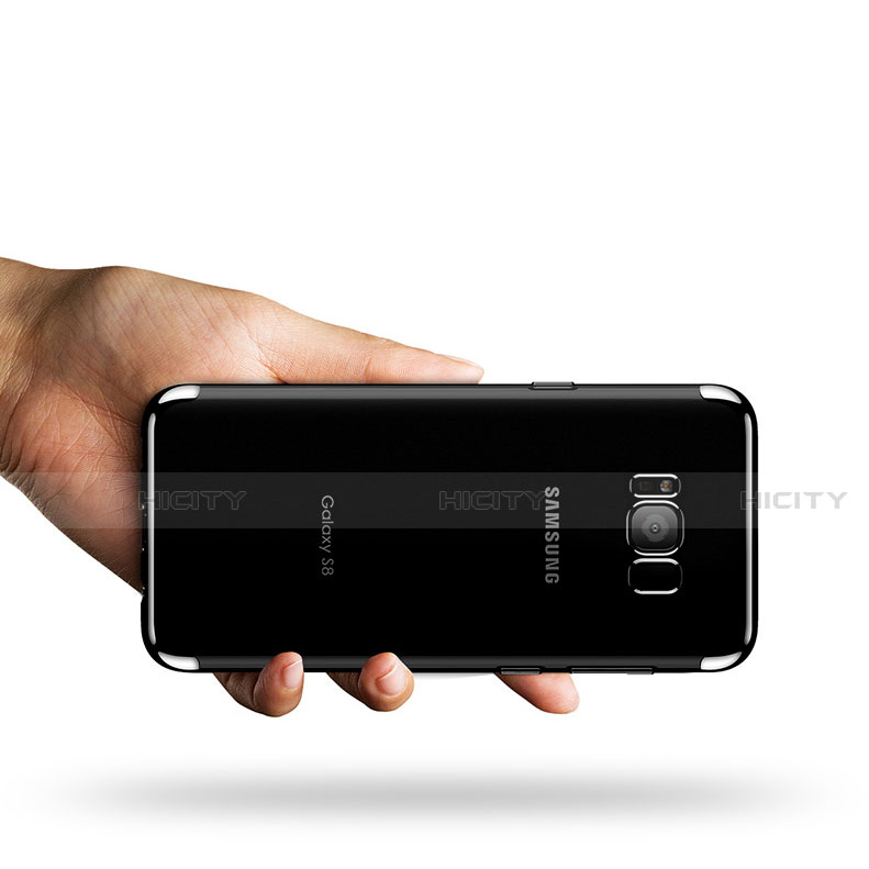 Funda Bumper Silicona Transparente Mate para Samsung Galaxy S8 Azul