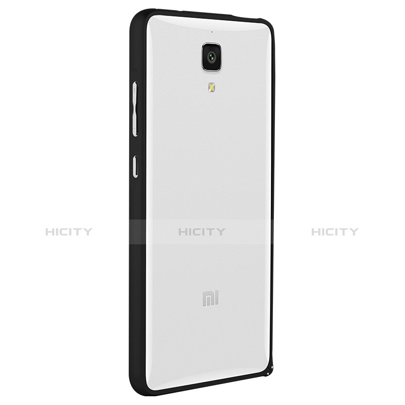 Funda Bumper Silicona Transparente Mate para Xiaomi Mi 4 LTE Negro