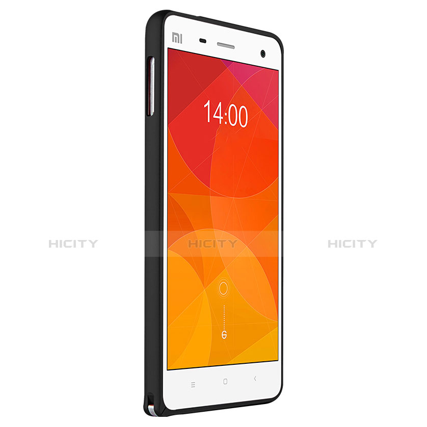 Funda Bumper Silicona Transparente Mate para Xiaomi Mi 4 LTE Negro