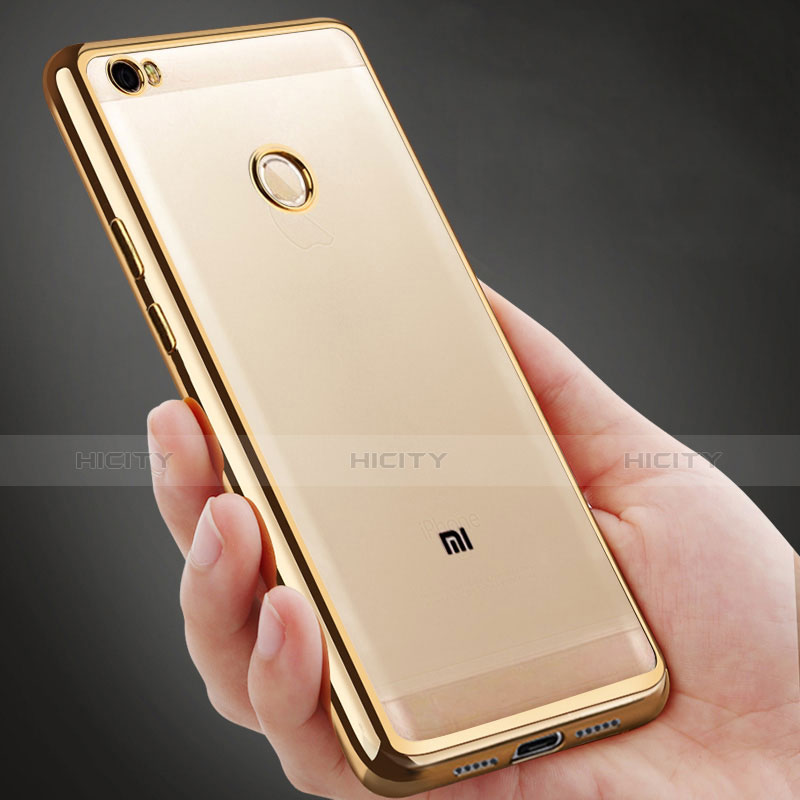 Funda Bumper Silicona Transparente Mate para Xiaomi Mi Max Oro