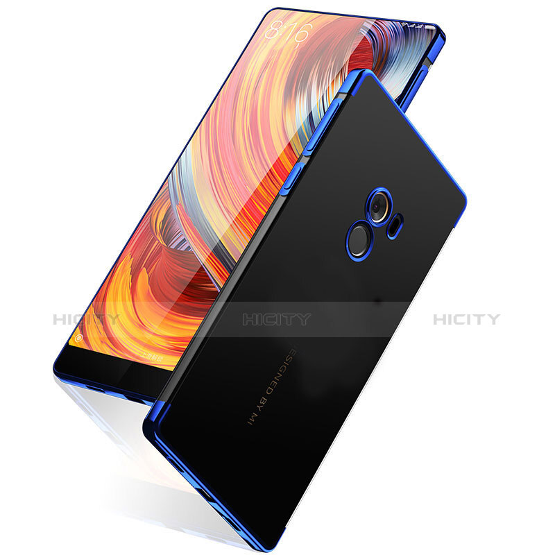 Funda Bumper Silicona Transparente Mate para Xiaomi Mi Mix Azul