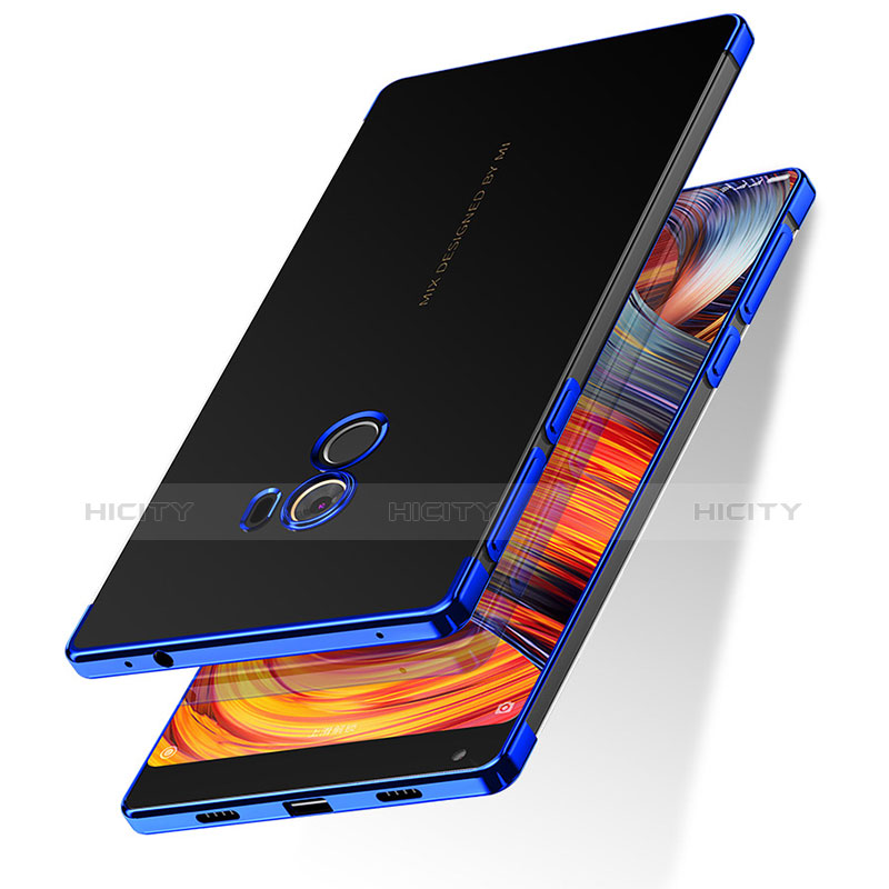 Funda Bumper Silicona Transparente Mate para Xiaomi Mi Mix Azul