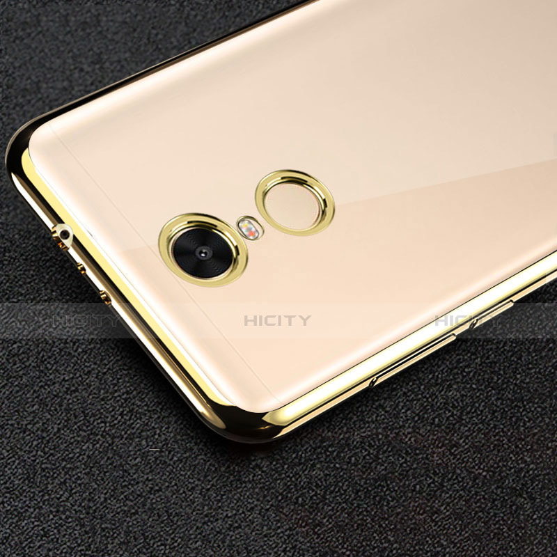 Funda Bumper Silicona Transparente Mate para Xiaomi Redmi Note 4 Oro