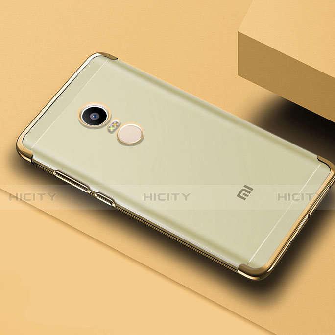 Funda Bumper Silicona Transparente Mate para Xiaomi Redmi Note 4 Standard Edition Oro